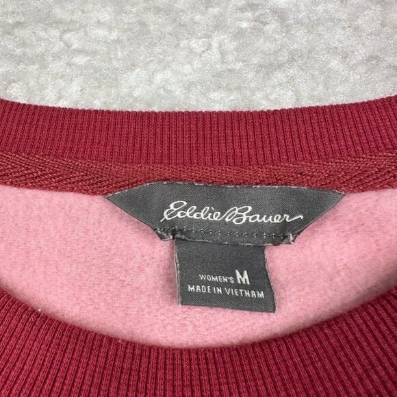 Eddie Bauer Cozy Camp Crewneck Sweatshirt Red Camo - Picture 3 of 9